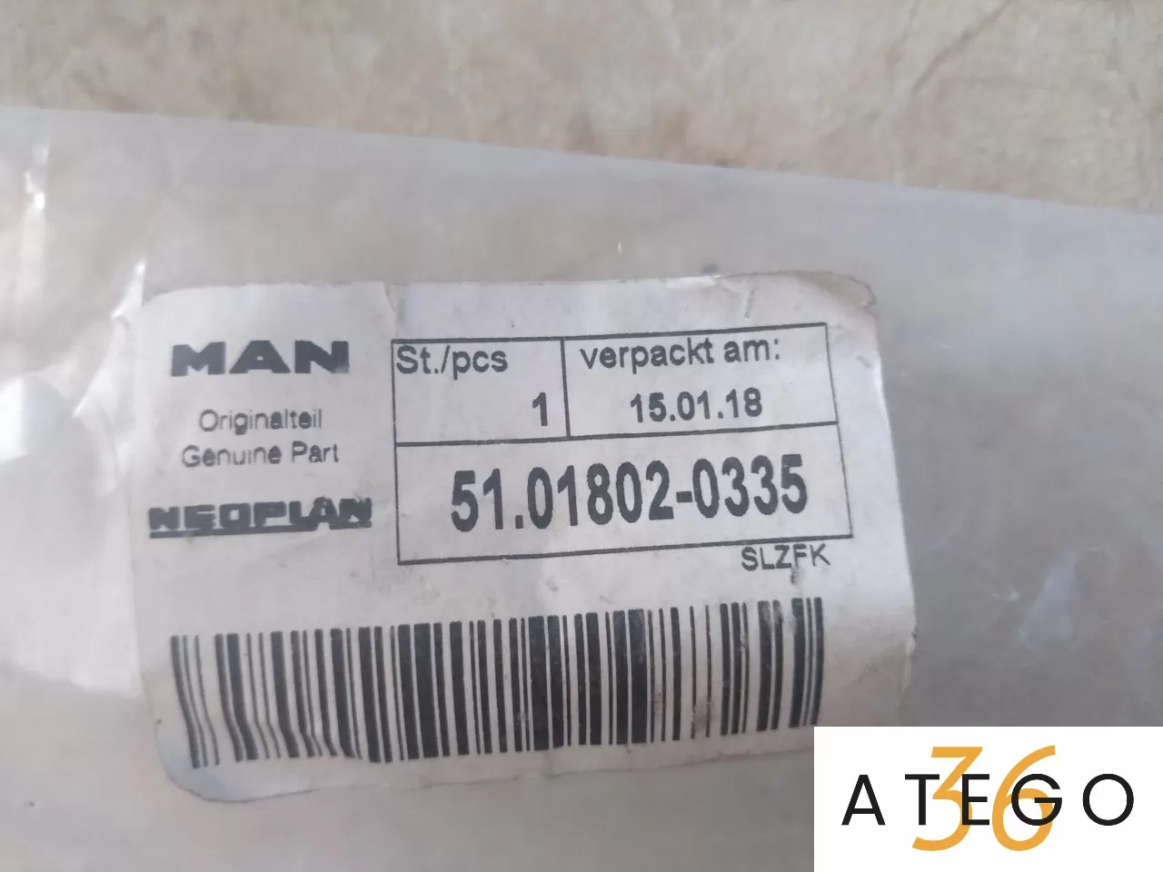 Воздухоотводящий патрубок Man 51018020335